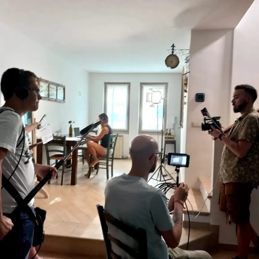 Dietro le quinte sul set